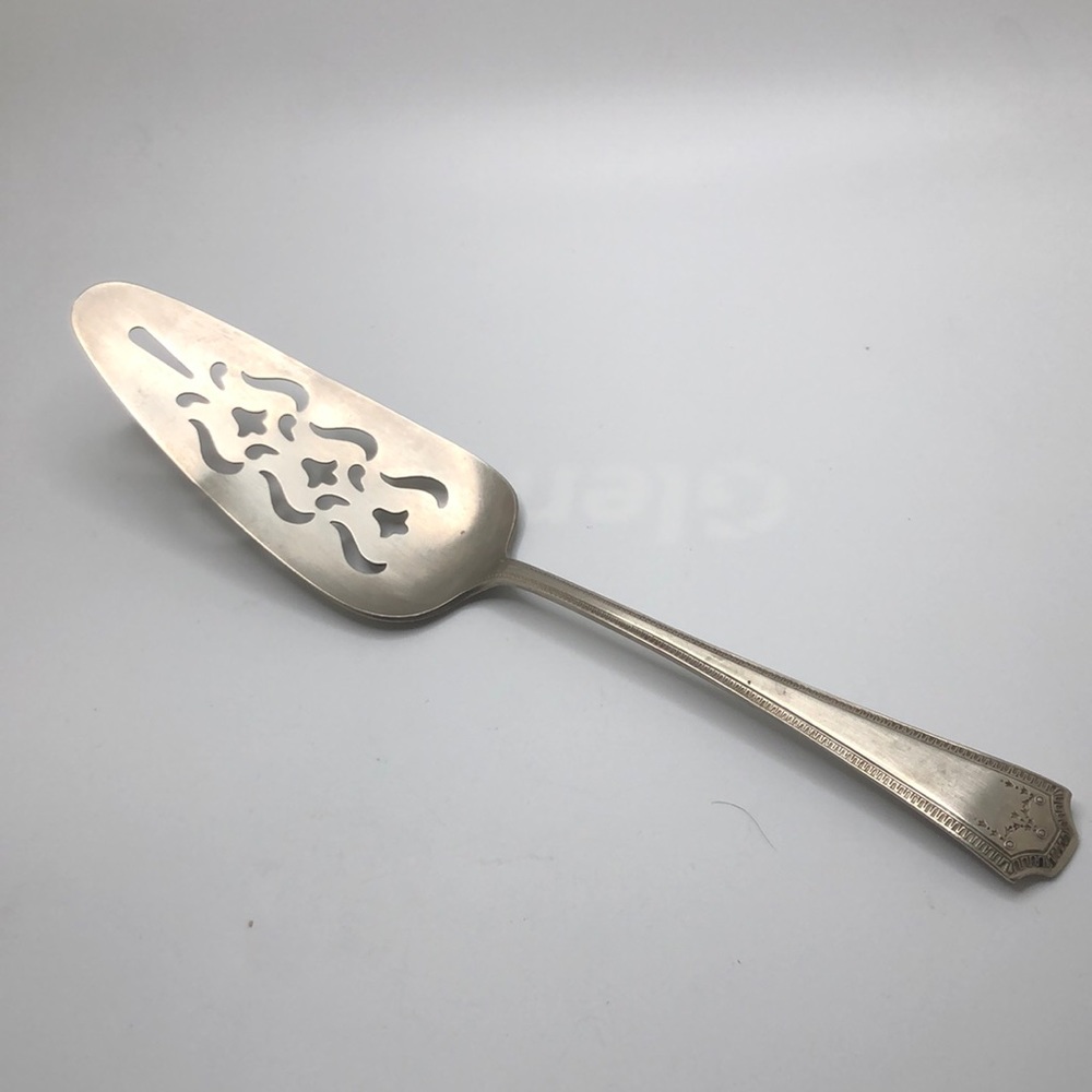 National Silver Co. Empire Pattern Pie Server Pierced Spatula Stainless Utensil